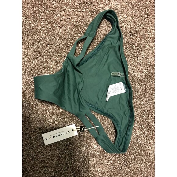 NEW WITH TAGS Vitamin A Emerald Green Bikini Bottom - Size 6 - Picture 1 of 3